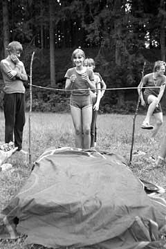 Skok vysoký je pravděpodobně jediná disciplína, která nikdy nechyběla (Helča 1986)