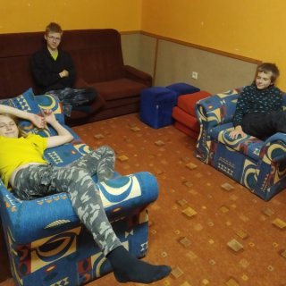 V klubovně skautů
