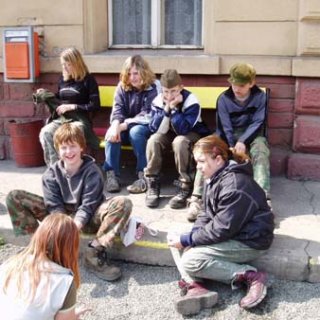 Čekání na vlak.