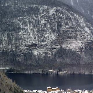 V podvečer byl nakonec překrásný výhled na Hallstat