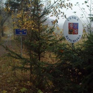 Česko-německá hranice nedaleko vesničky Severní
