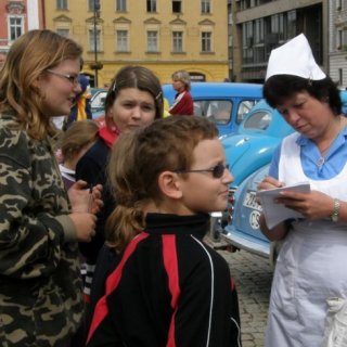 Zvířátko nám nakreslila i paní v převleku.