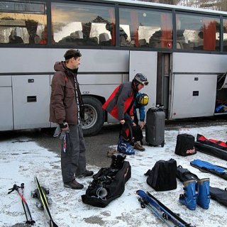 ve Schladmingu na parkovišti